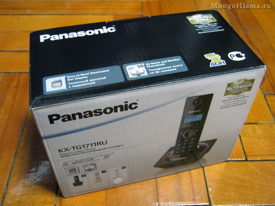 Телефон Panasonic KX-TG1711RU в коробке