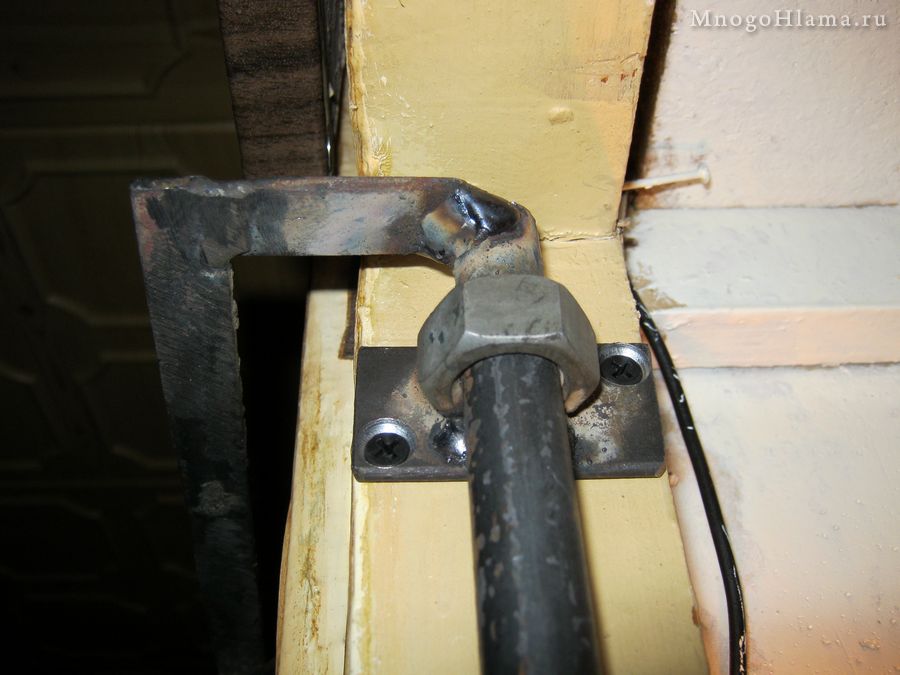 Крепление верхней части шарнира