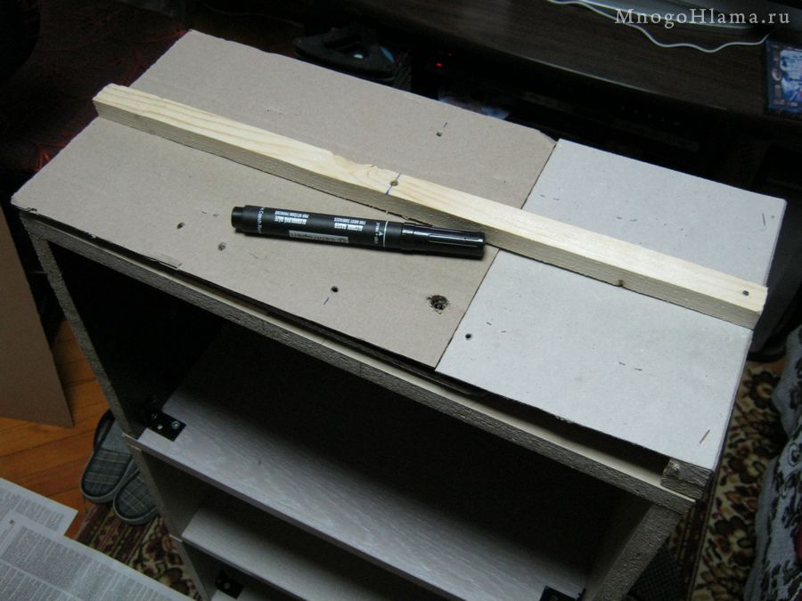 Перенос отметки под отверстие в плите