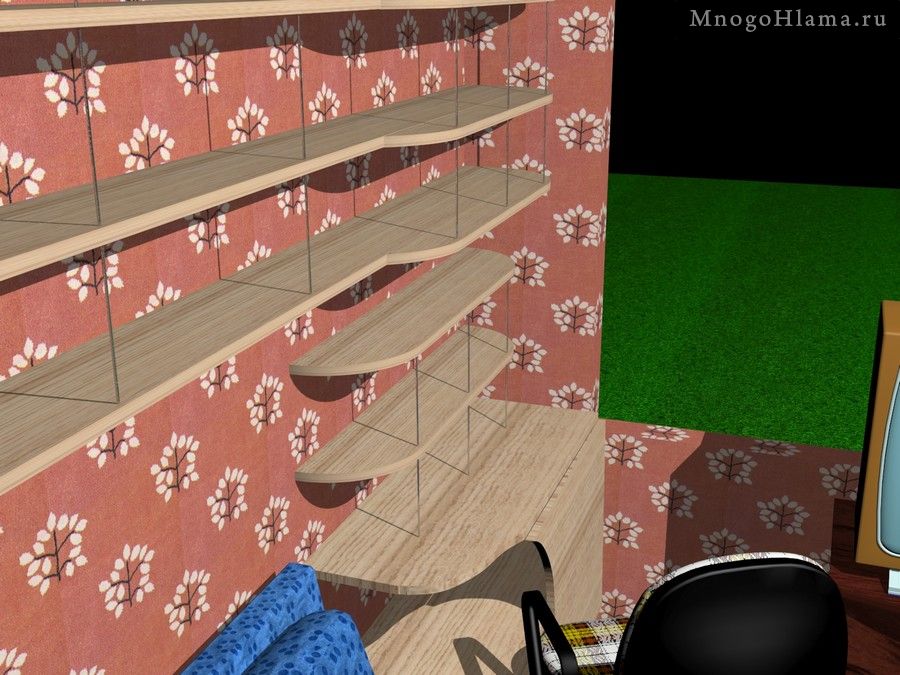 Книжные полки 3D-модель