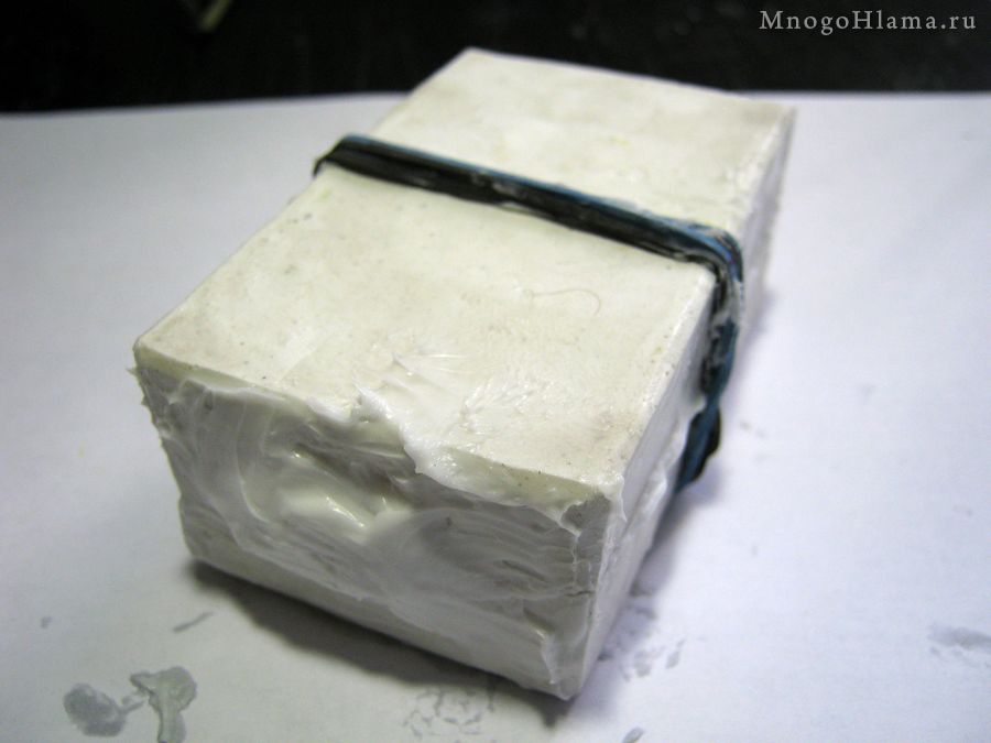 Ложе из гипса с силиконом внутри