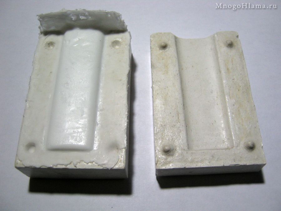 Открытая половинка с силиконом внутри